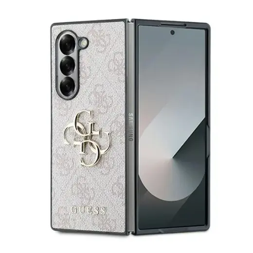 Guess case for Samsung Galaxy Z Fold6 GUE003742 pink 4G Metal Logo