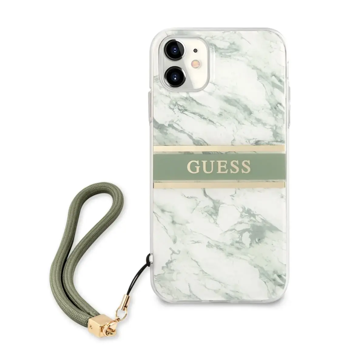 GUHCN61KMABGN Guess TPU Marble Stripe Case for iPhone 11 Green