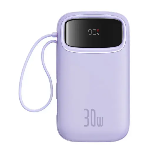 Baseus QPow 2 ārējais akumulators (powerbank) | 20000 mAh | 30W | USB-C, USB-A | violets