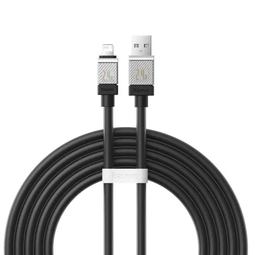 Baseus CoolPlay data transfer and charging cable | USB-A to Lightning | 12W | 2m | black