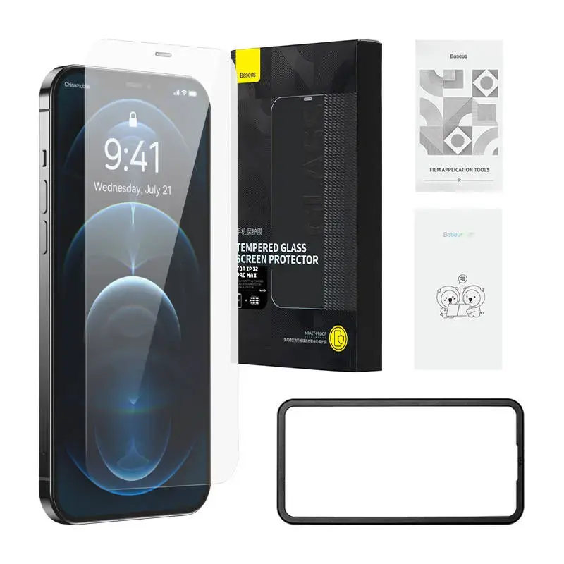 Baseus Schott HD tempered glass with dust filter 0.3mm for iPhone 12 Pro Max