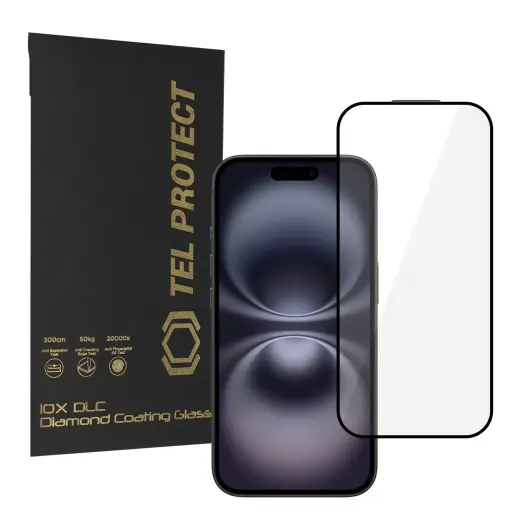 Tel Protect 10X HD DLC Diamond Coating karastatud kaitseklaas telefonile iPhone 16 | iPhone 15