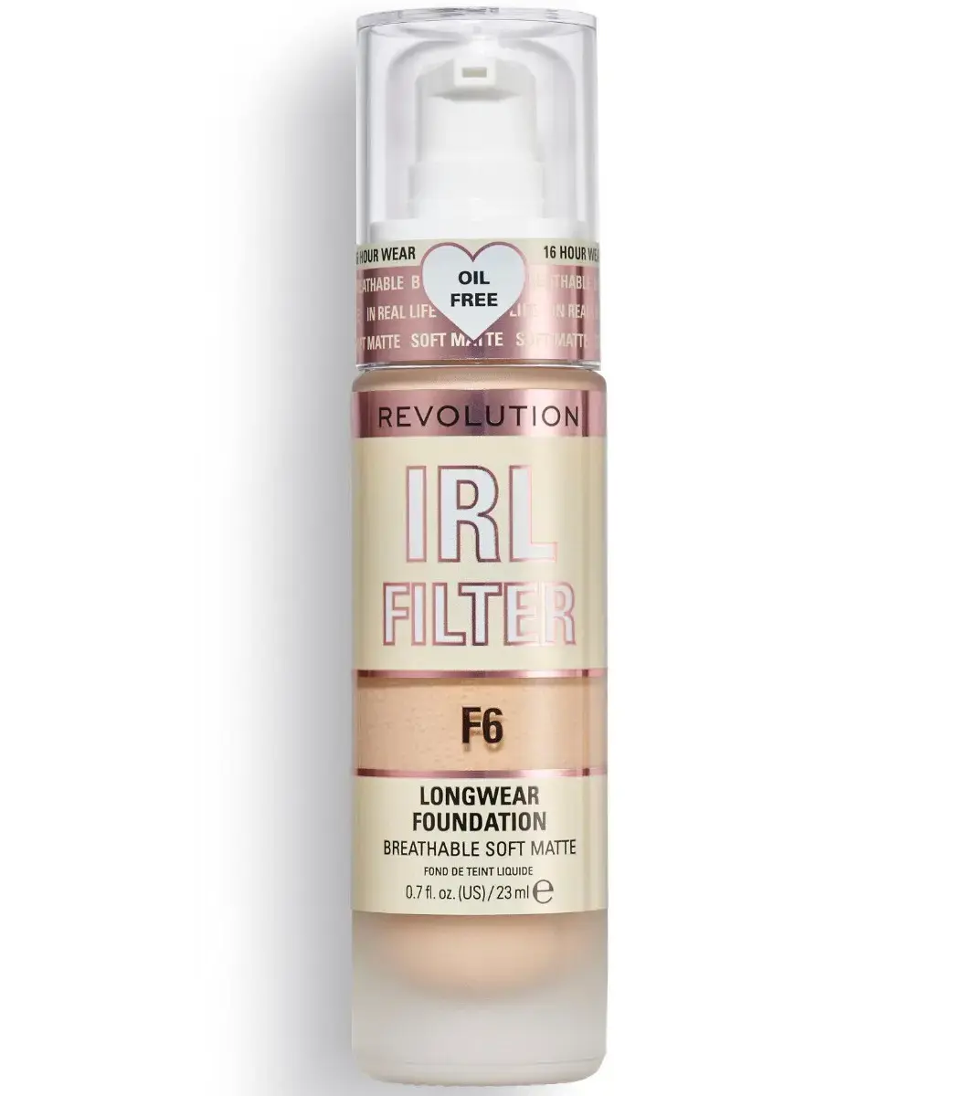 Makeup Revolution, IRL Filter, Oil Free, Long Wear, Cream Foundation, F6, 23 ml