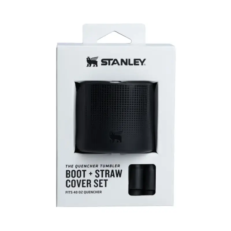 Aizsargpārvalka un salmiņu vāciņu 2 gab. komplekts termokrūzēm 1,18L The Quencher Boot + Straw Topper melns