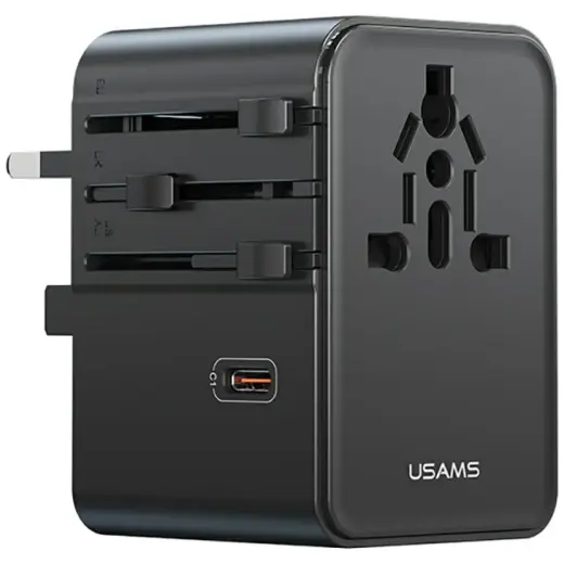 USAMS CC310 tīkla lādētājs | 70W | 4in1 | melns
