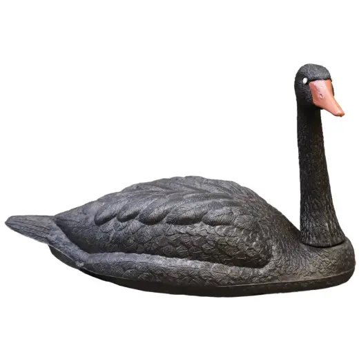 Garden decor Swan 88x36x43cm, black