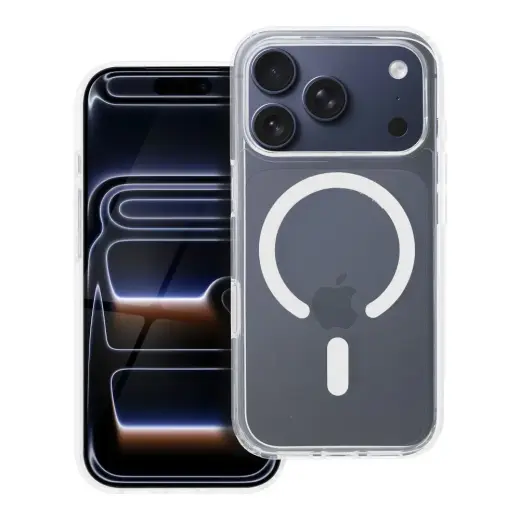 Clear Elite Mag telefono dėklas su MagSafe palaikymu iPhone 17 Pro skaidrus