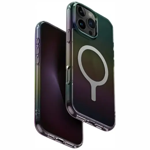 Case UNIQ Iridescia for iPhone 16 Pro Max Magclick Charging midnight