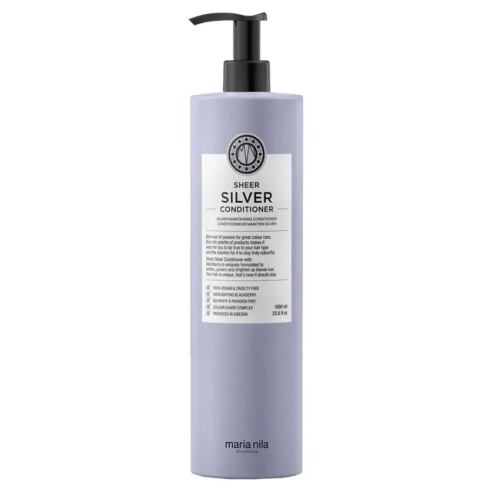 Maria Nila, Sheer Silver, Paraben-Free, Hair Conditioner, Moisturizing, 1000 ml