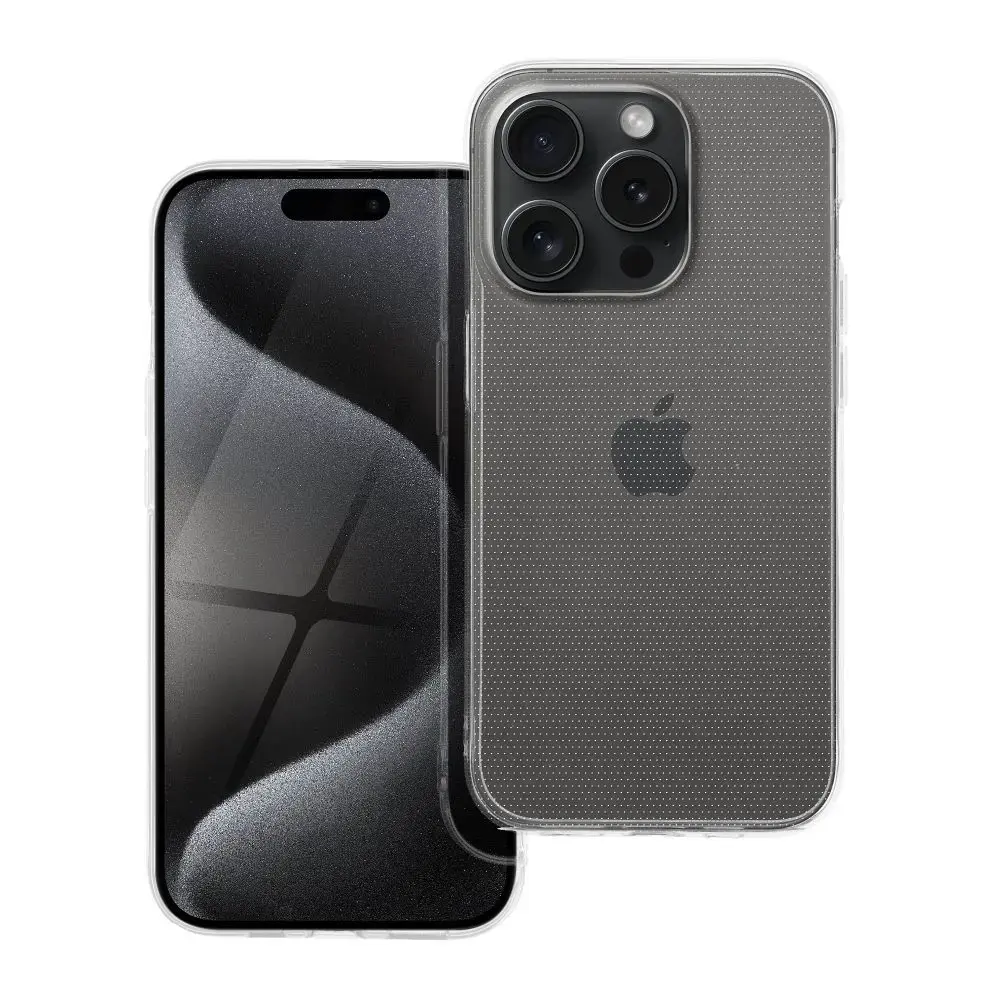 Clear 2 mm maciņš telefonam iPhone 15 Pro caurspīdīgs