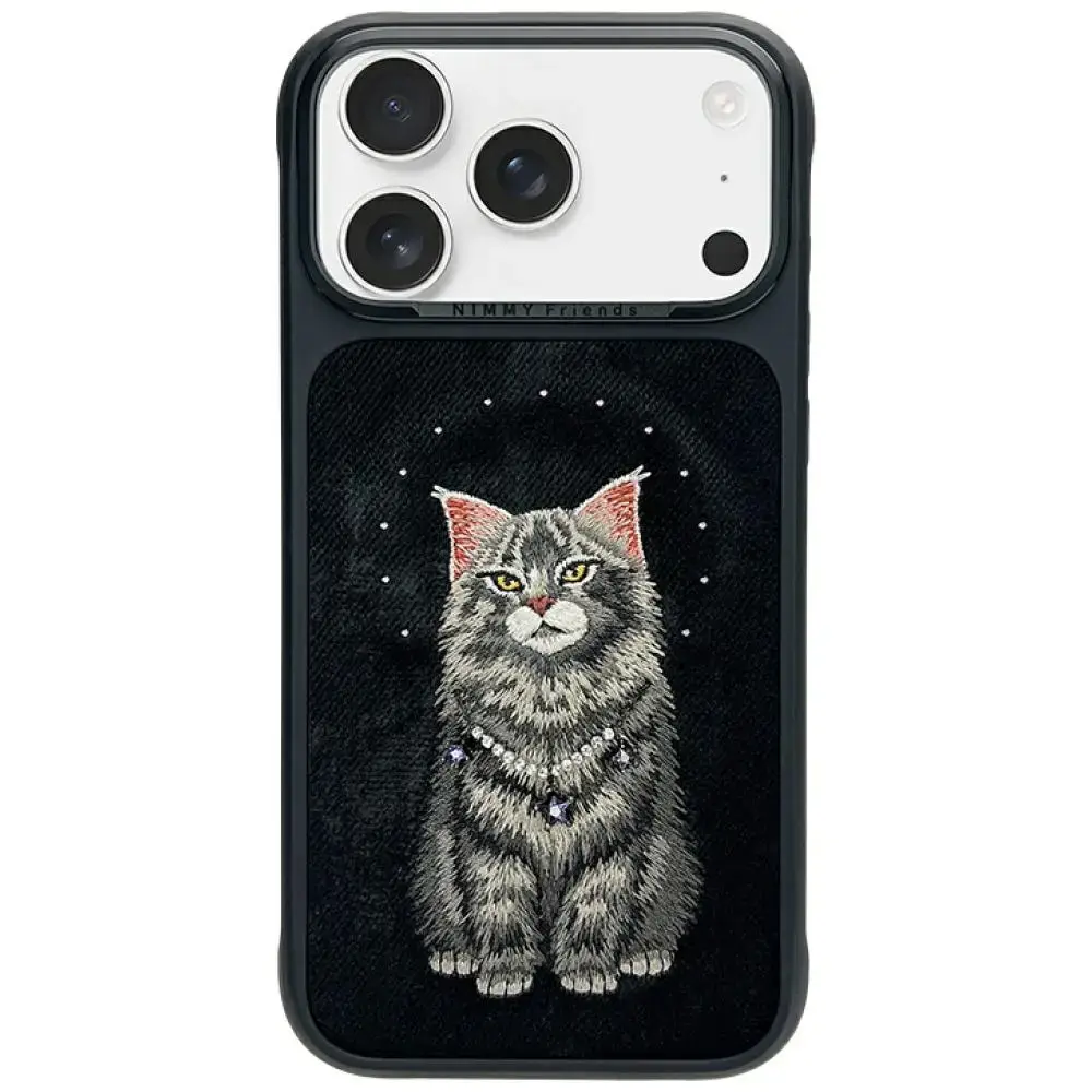 Nimmy Lucky Fashion Cat phone case with MagSafe support for iPhone 17 Pro Max black