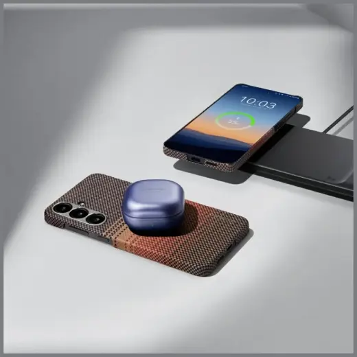Case PITAKA Moonrise Tactile Woven MagSafe for Samsung Galaxy S25 sunset Photo