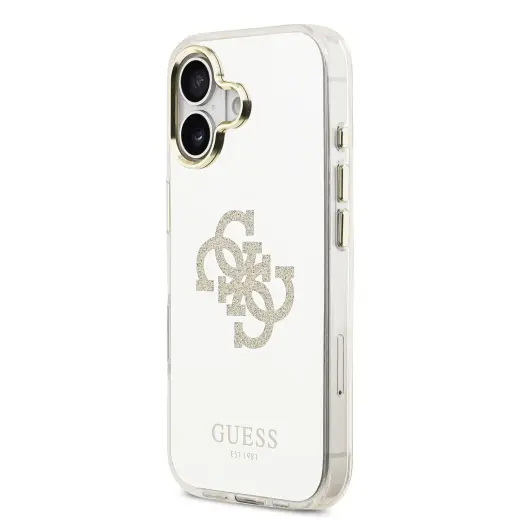Guess PC|TPU Mirror 4G Glitter Logo MagSafe Case for iPhone 17 Gold