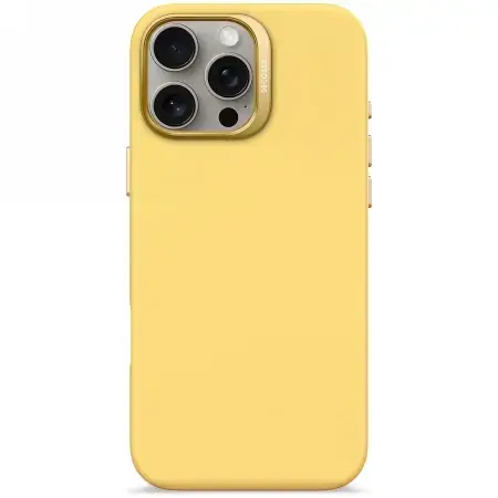 Decoded AntiMicrobial Silicone Backcover with MagSafe for iPhone 16 Pro Max - Yellow