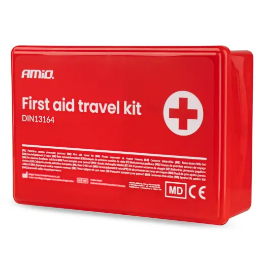 First aid kit in a plastic box DIN 13164 AMIO-05011