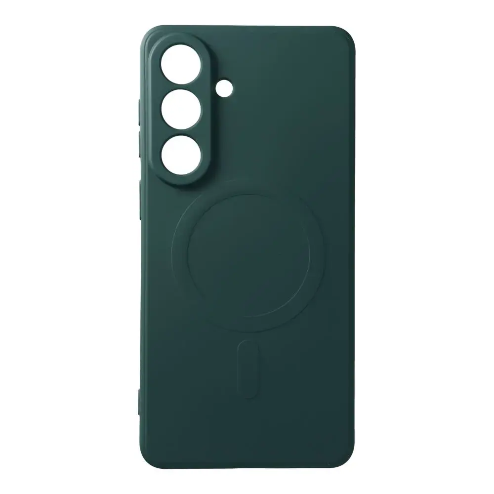 Silicone Mag Cover maciņš ar MagSafe atbalstu telefonam Samsung Galaxy S26+ (S947) zaļš