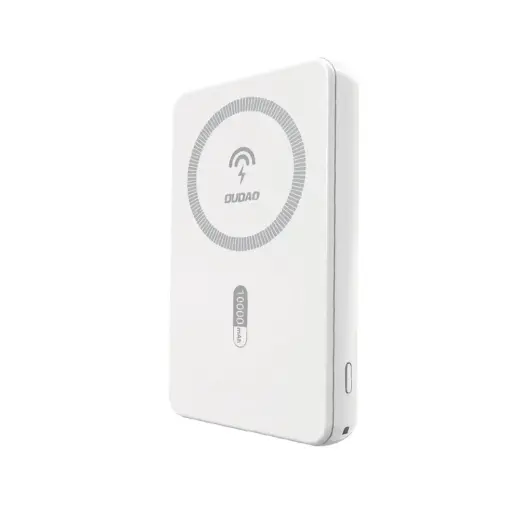 Dudao K14S Magnetic ārējais akumulators (powerbank) | 5 000 mAh | 20W | USB-A, USB-C, MagSafe | balts