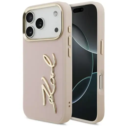 Karl Lagerfeld Karl Script Logo чехол для телефона iPhone 17 Pro розовый
