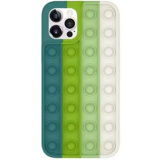 Fusion Pop it silicone case for Apple iPhone 12 | 12 Pro white - green