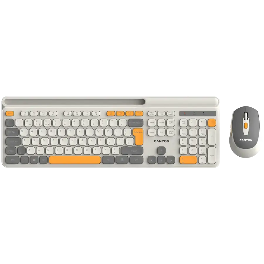 CANYON HSET-W5 EN Keyboard+Mouse AAA+AA Wireless Beige
