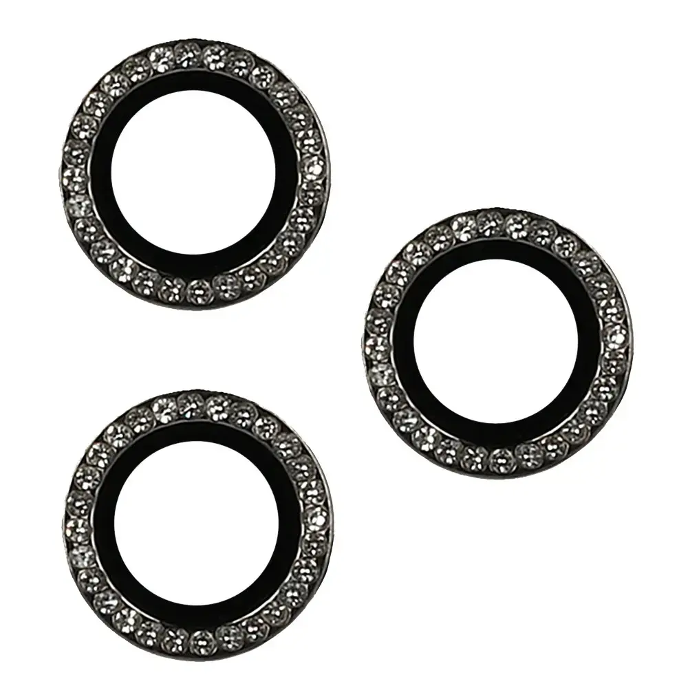 Tempered Glass HARD DIAMOND for camera (LENS) for Iphone 16 Pro/16 Pro Max black (lens 3 pieces)