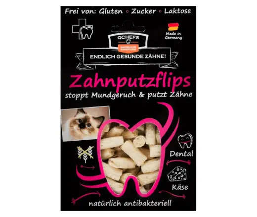 QCHEFS Cat Treat Dental Flips 40 g