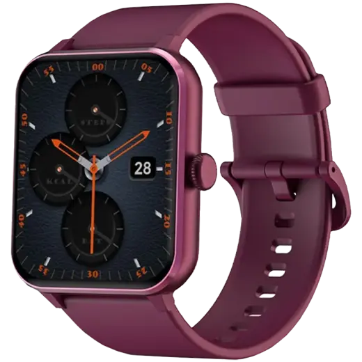 Blackview R50, 1.85-inch TFT HD, 350mAh Battery, 24-hour SpO2 Detection + Heart Rate Monitoring, Calls and SMS notification, Claret