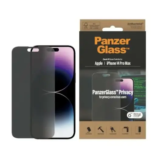 PanzerGlass Classic Fit privacy tempered glass for phone iPhone 14 Pro Max 6,7" (privacy effect)