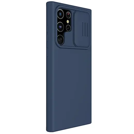 Nillkin CamShield Silky Silicone Case for Samsung Galaxy S22 Ultra Blue