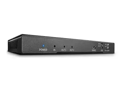 Lindy HDMI 2.0 18G Splitter with Audio - video|audio splitter - 2 ports