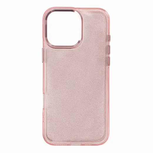 Glitter telefono dėklas iPhone 16 Pro Max rožinis