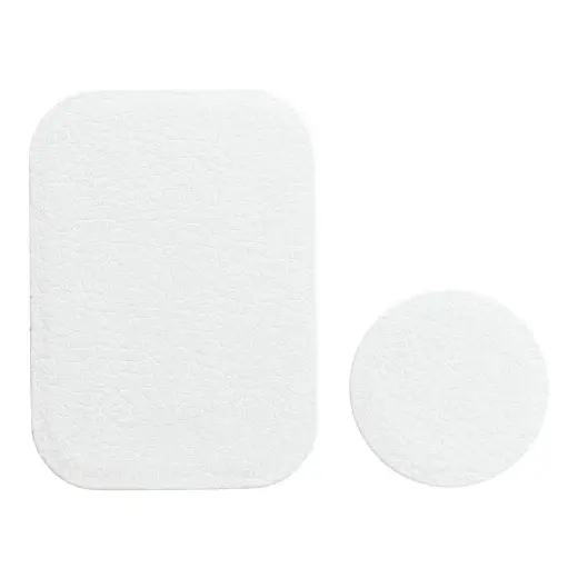 Badget for magnet car holder leather white