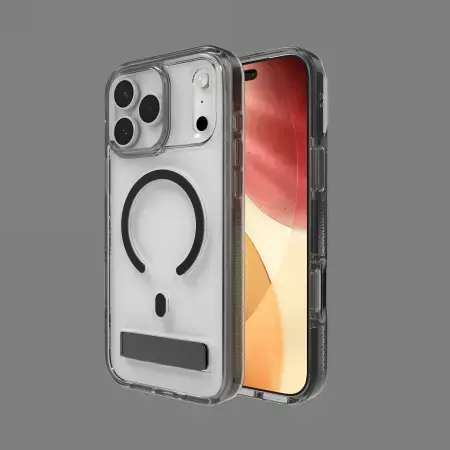 ZAGG Santa Cruz Snap KS with Stand phone case with stand and MagSafe support for Apple iPhone 17 Pro Max black