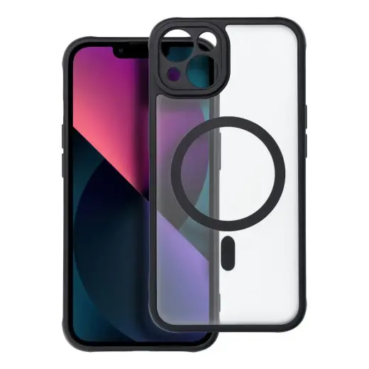 FULL MATTE MAG COVER telefono dėklas su MagSafe palaikymu iPhone 13 juodas