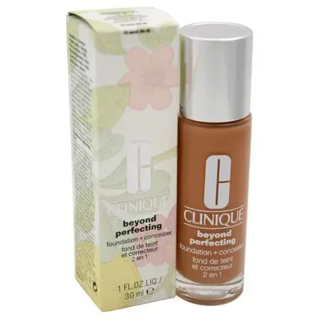 Clinique Beyond Perfecting Foundation + Concealer, CN 90 Sand for Dry Combination to Combination Oily Skin - 1.0 Oz/30 Ml