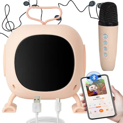 Fusion karaoke kõlar mikrofoniga | Bluetooth | RGB roosa