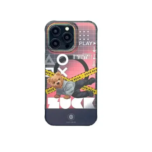 Zuck Bear New York Never Sleep telefoni ümbris MagSafe toega iPhone 15 Pro Max Queens Spark TTT