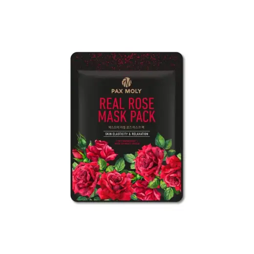 PaxMoly, Real Rose, Hydrating & Soothing, Sheet Mask, Face, Day & Night, 25 ml
