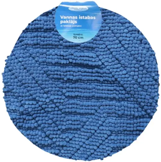 Vannas istabas paklājiņš D70cm Square, zils