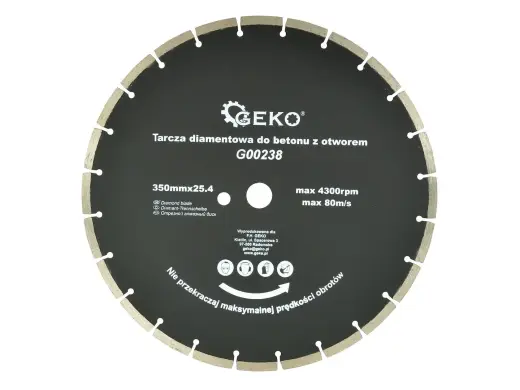 Segmenteeritud teemantketas 350x25,4mm lisauguga