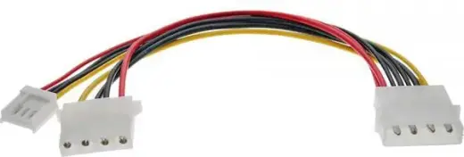 InLine Molex - 4-pin Floppy  0.13m  Wielokolorowy (29658)