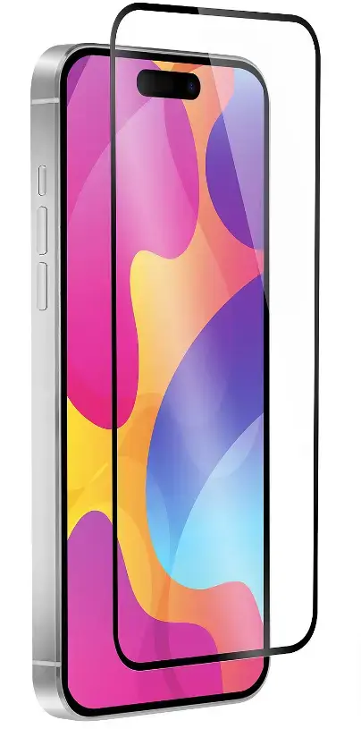 Fusion 5D pilnam ekrānam aizsargstikls telefonam iPhone 15 Plus melns