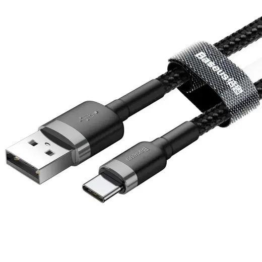 Baseus Cafule Series andmeedastus- ja laadimiskaabel | USB-A kuni USB-C | 10W | 3m | hall, must (Kahjustatud pakend)