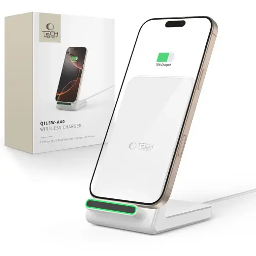 Tech-Protect QI15W-A40 беспроводная зарядка | Qi | 15W | белая