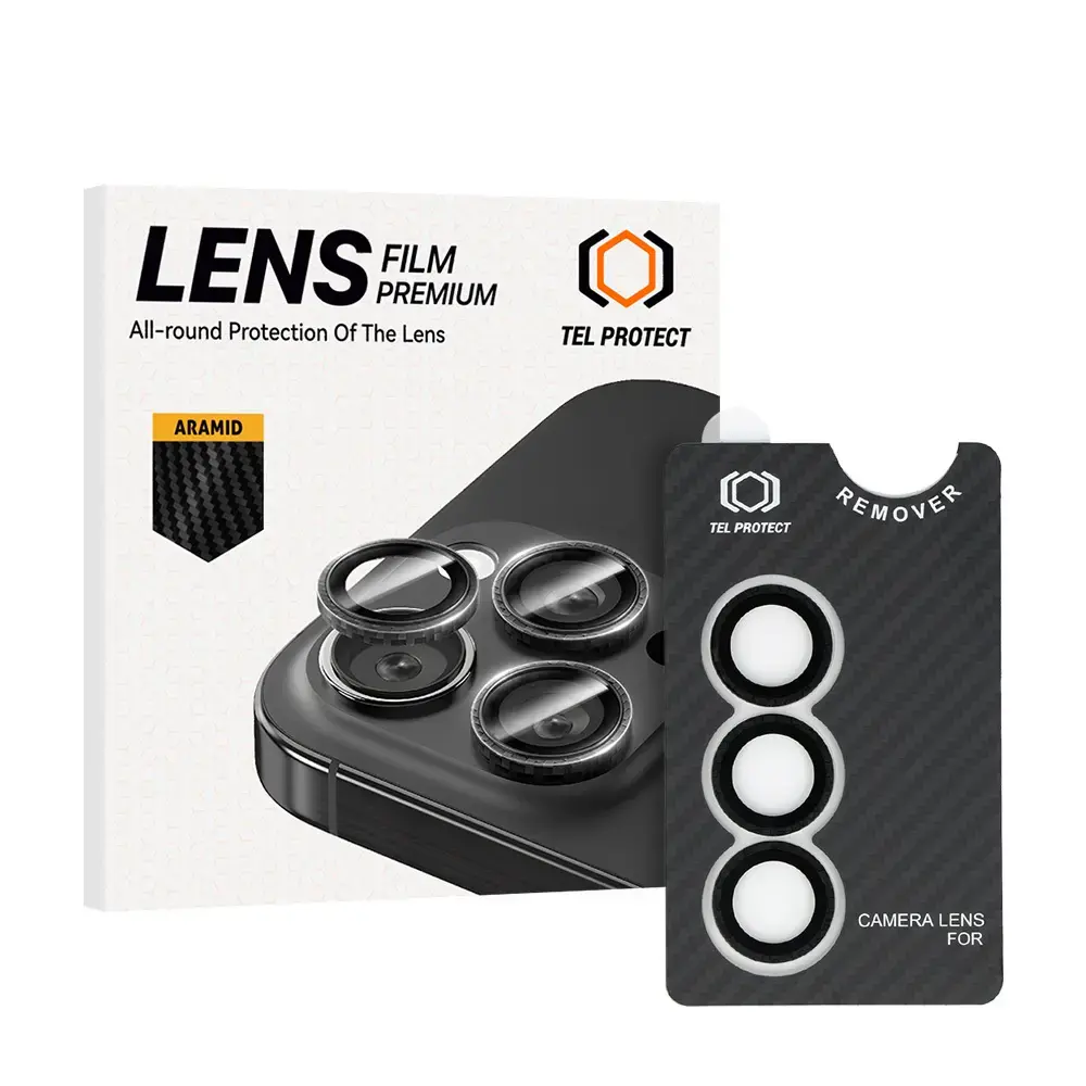 Tempered glass Tel Protect 3D Lens Aramid Series on camera for Samsung Galaxy S24 (lens 3 pieces)