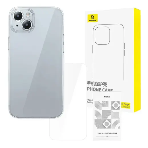 Clear Case Baseus aizsargstikls telefonam iPhone 15 2 gab.