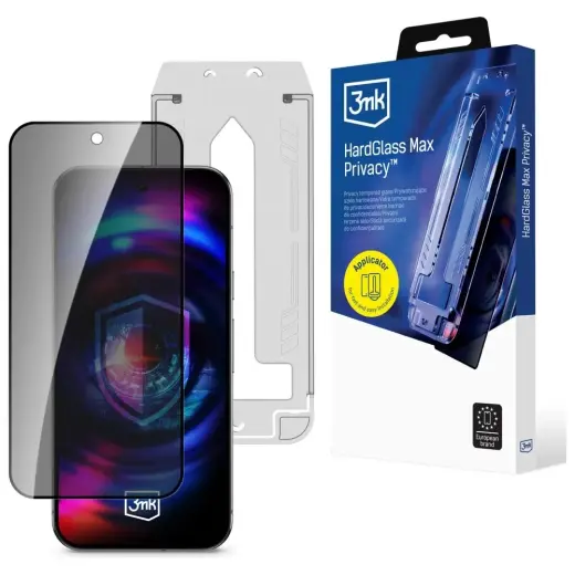 Szkło prywatyzujące 3MK HardGlass Max     Privacy z aplikatorem do Google Pixel 10/ 10 Pro