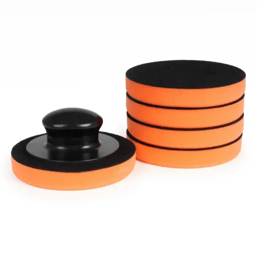 Car Wax Pad set with Gripper Handle 10cm, 5pcs AMIO-02903