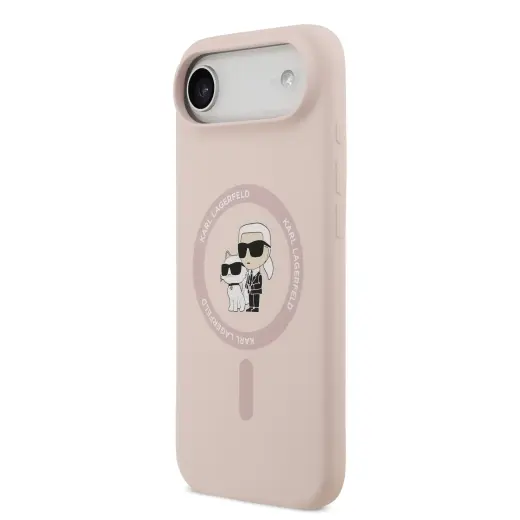 Karl Lagerfeld Liquid Silicone чехол с поддержкой MagSafe для телефона iPhone 17 Air розовый