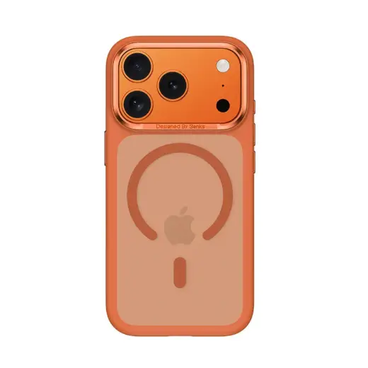 Benks Magnetic Mist Metal Frame maciņš telefonam iPhone 17 Pro oranžs